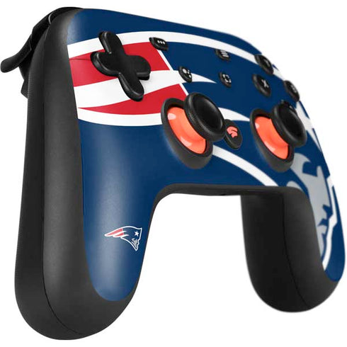 NFL New England Patriots Large Logo Google Stadia Controller Skin